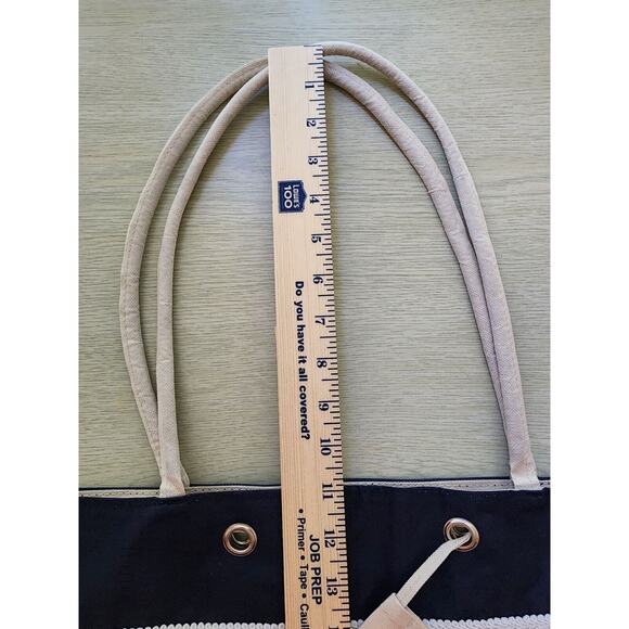 CANVAS TOTE-CAYMAN ISLANDS-BLUE IGUANA-Embroidered-Dark Blue-Beach Bag - Picture 14 of 16